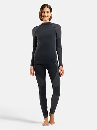 ODLO | Maglia intima da donna Natural Merino 260 con mezza zip | schwarz
